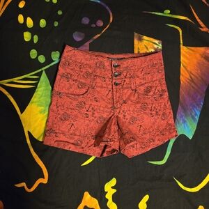 Lovesick Nautical Patterned High Waist Shorts